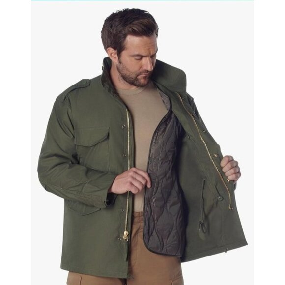 Mens Water Repellent Outer Shell Jacket With Removable Quilted Button-In Liner S - Picture 1 of 13